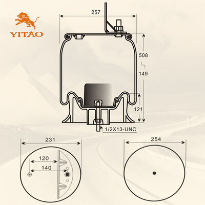 1V 8829 Muelle de aire para camiones, adecuado para Firestone W01-358-8829/Contitech 910-16P449