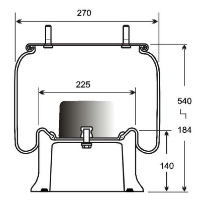 Airbagues de goma rodantes W01-M58-6345 del remolque de la amortiguación de aire con resorte del camión del lóbulo semi