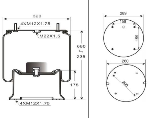 Sistema de suspensión de la amortiguación de aire con resorte del pedernal W01-M58-6364 813MB para el camión 1723269 de Scania